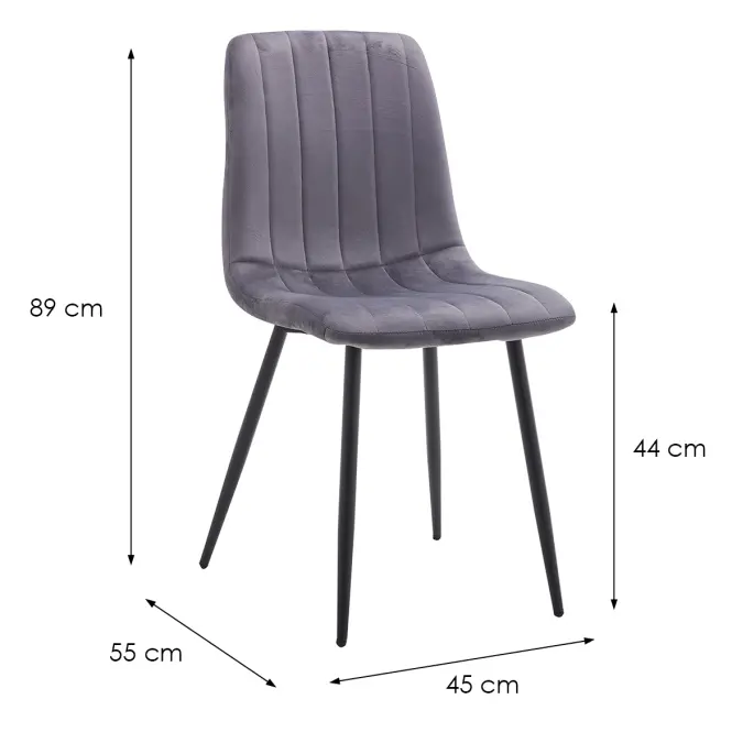 Stolička Stebs 9529 sivá,9