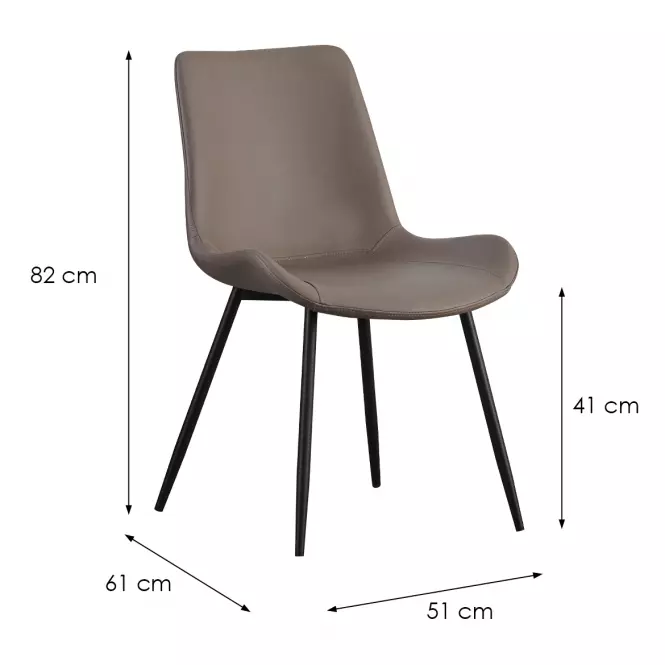 Stolička Odette 10420 sivá