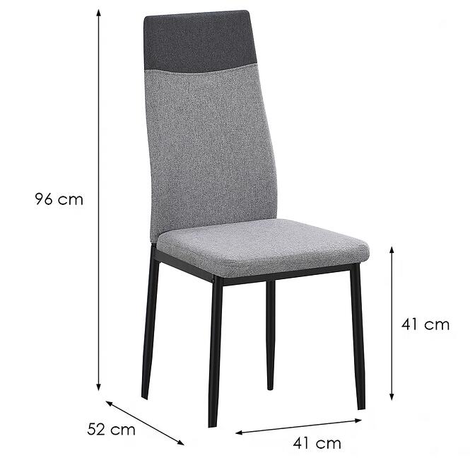 Stolička Pegasus 10426 sivá/čierna