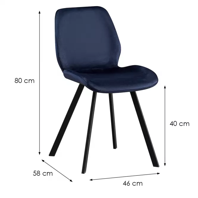 Stolička Noelle 10427 modrá