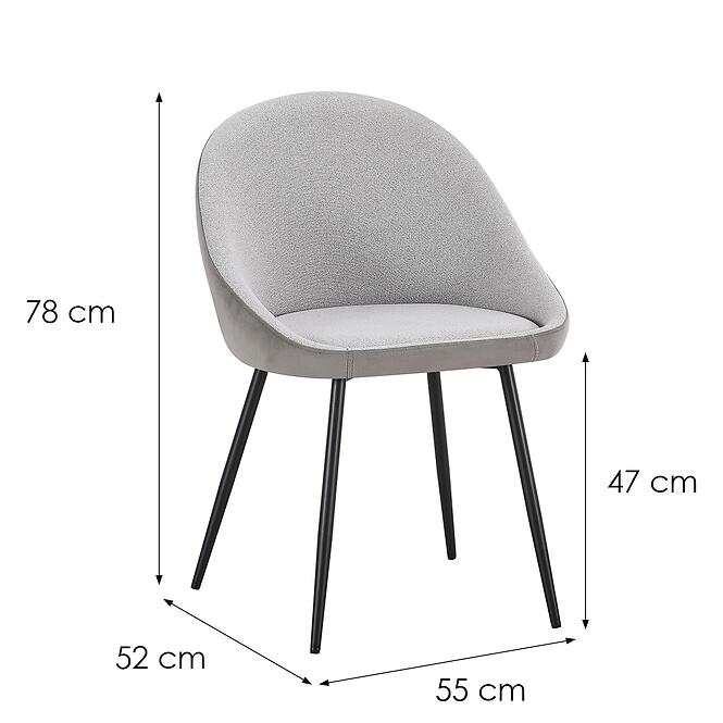 Stolička Peyton 10419 sivá