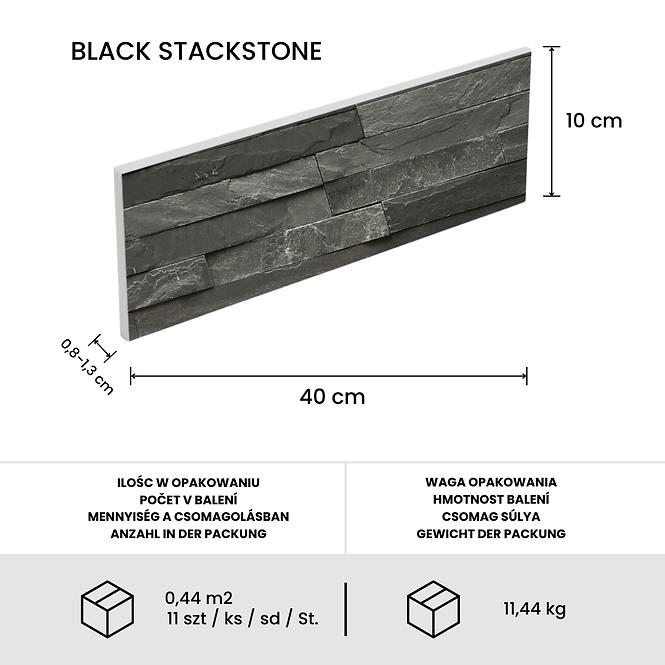 Prírodny Obkladový Kameň Black Stackstone