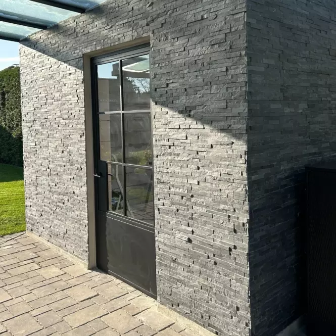 Prírodny Obkladový Kameň Black Slate Stackstone