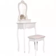 Toaletný stolík + Taburetka Sylvia 012 9512 biela