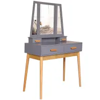 Toaletný stolík a Sylvia 014 9513 sivá/prírodná