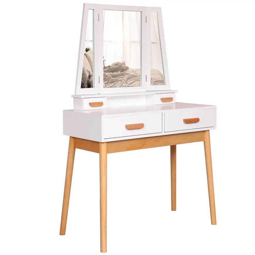 Toaletný stolík Sylvia 015 9514 biela/prírodná