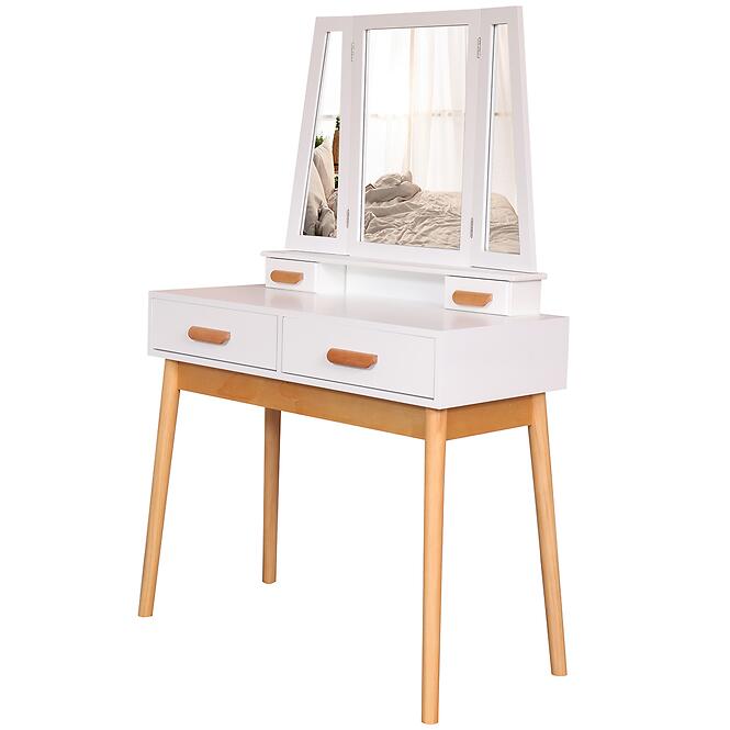 Toaletný stolík Sylvia 015 9514 biela/prírodná