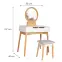 Toaletný stolík + Taburetka Sylvia 017 9515 biela/prírodný,2