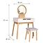 Toaletný stolík + Taburetka Sylvia 017 9515 biela/prírodný,2
