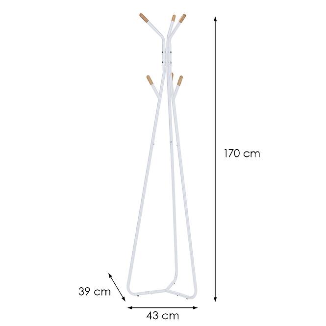 Vešiak Gc6741 biela/prírodná,2