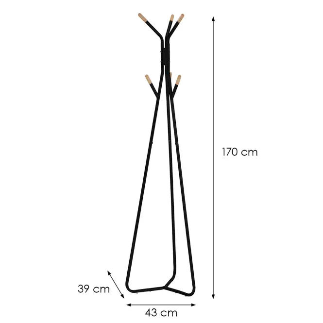 Vešiak Gc6741 čierna/prírodná,2