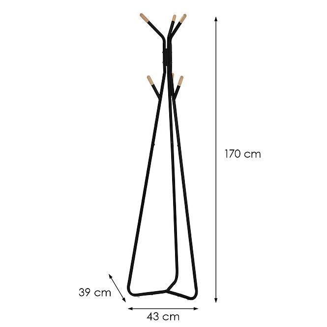 Vešiak Gc6741 čierna/prírodná,2