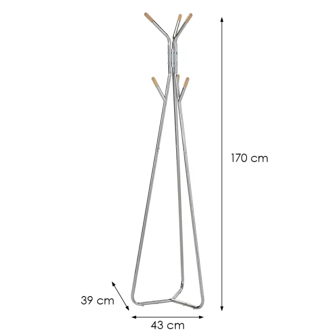Vešiak Gc6741 chróm/prírodná