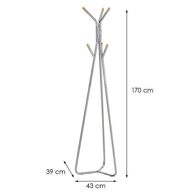 Vešiak Gc6741 chróm/prírodná