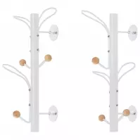 Nástenný vešiak Gc7469 Biela/Prirodzené