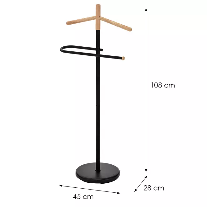 Vešiak na bundu Gc6679 Čierna/Prirodzené