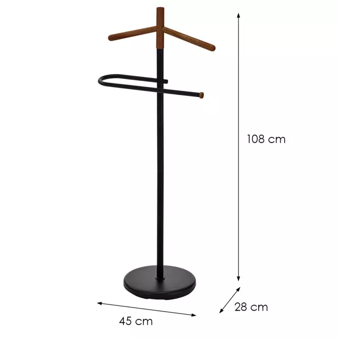 Vešiak na bundu Gc6679 Čierna/Orzech