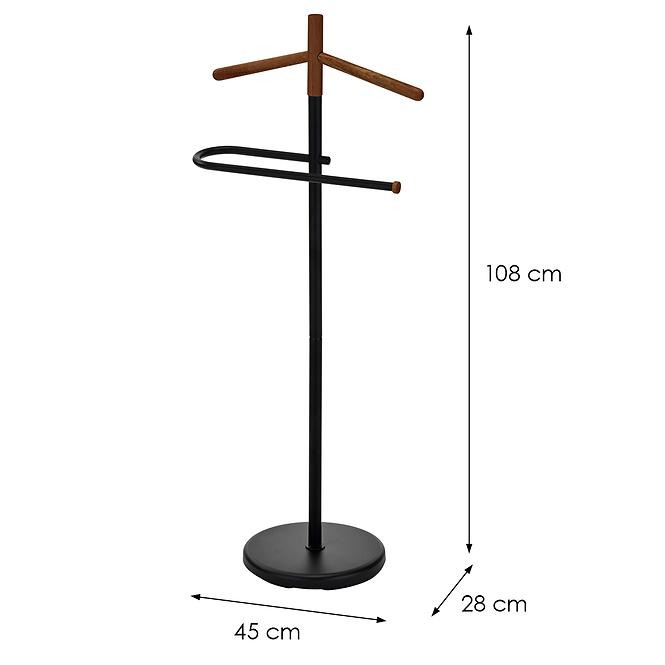 Vešiak na bundu Gc6679 Čierna/Orzech