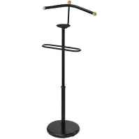 Stojan na oblečenie/nemý sluha GC7503 čierny/dub