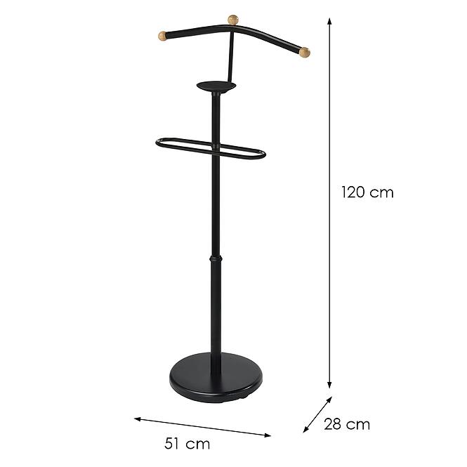 Vešiak na bundu Gc7503 Čierna/Prírodná