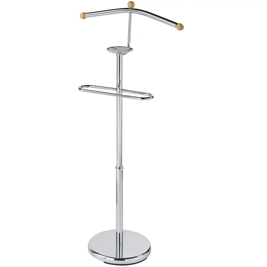Vešiak na bundu Gc7503 chróm/prírodné