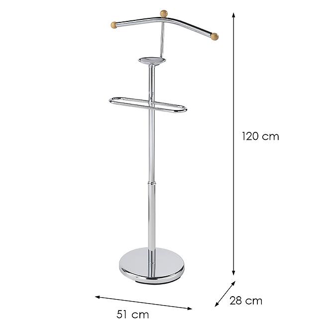 Vešiak na bundu Gc7503 chróm/prírodné