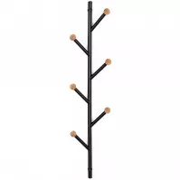 Nástenný vešiak  Gc7139-1 Čierna/Prirodzené