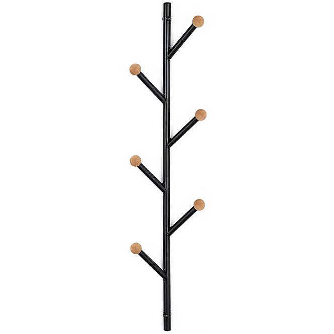 Nástenný vešiak  Gc7139-1 Čierna/Prirodzené