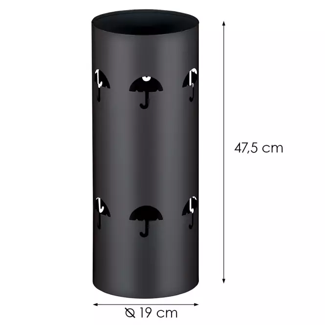 Stojan na dáždniky Gc2535-4 Okrúhle Čierna