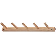 Drevený vešiak s háčikmi Gc7316-5 prírodný
