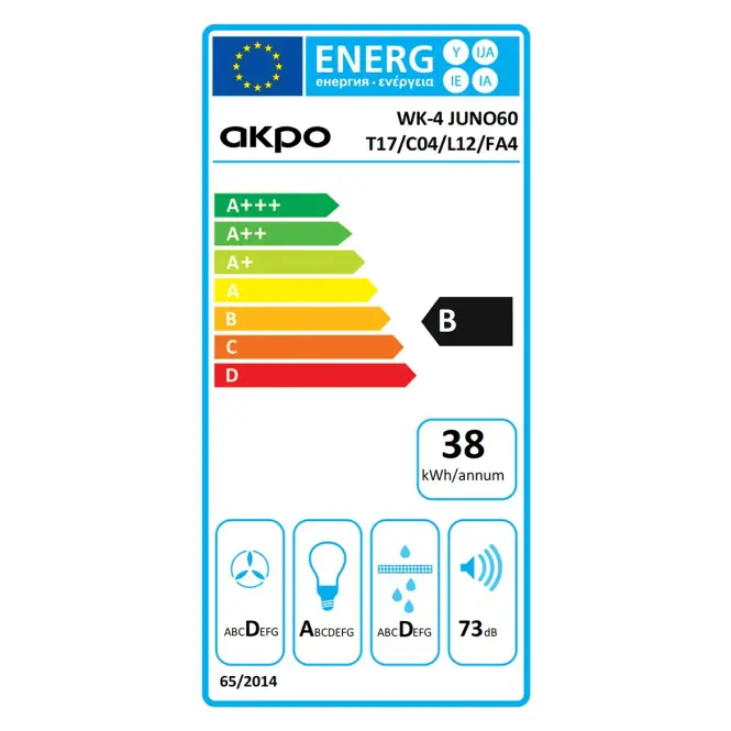 Digestor WK-4 Juno 60 Čierna Mat,4