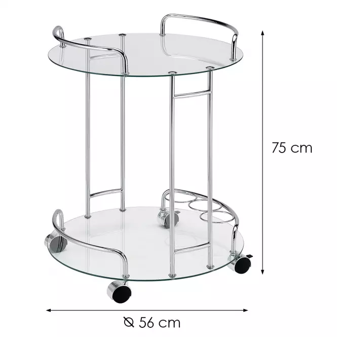 Kuchyňský Vozík Gc7514 Chróm/Sklo