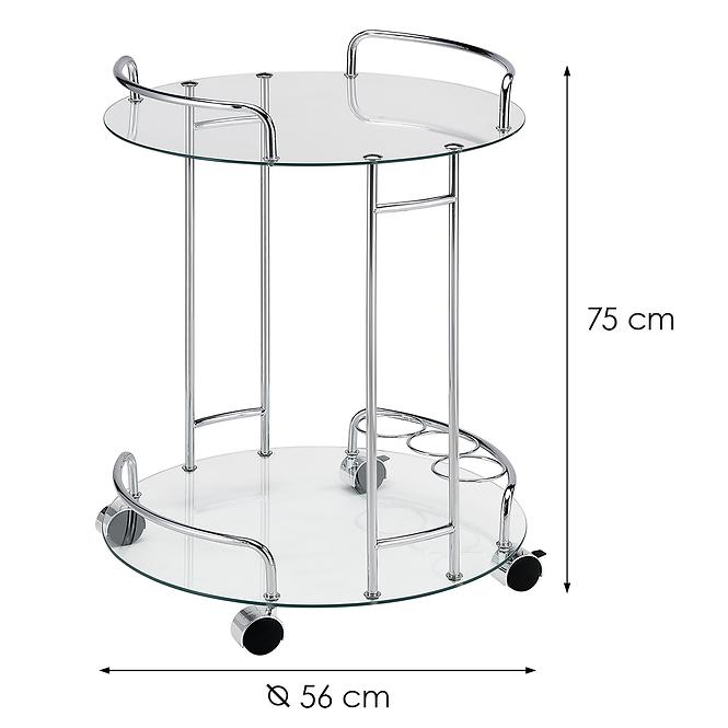 Kuchyňský Vozík Gc7514 Chróm/Sklo