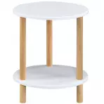 Konferenčný Stolík Gc7405 35x35x43 Biela/Prirodzené