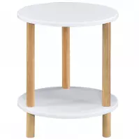 Konferenčný Stolík Gc7405 35x35x43 Biela/Prirodzené