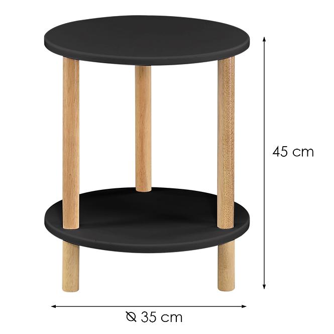 Konferenčný Stolík Gc7405 35x35x43 Čierna/Prirodzené