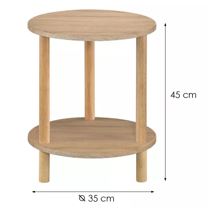 Konferenčný Stolík Gc7405 35x35x43 Sonoma/Prirodzené