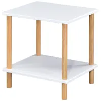 Konferenčný Stolík Gc7404 40x40x45 Biela/Prírodná