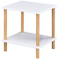 Konferenčný Stolík Gc7404 40x40x45 Biela/Prírodná