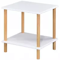 Konferenčný Stolík Gc7404 40x40x45 Biela/Prirodzené