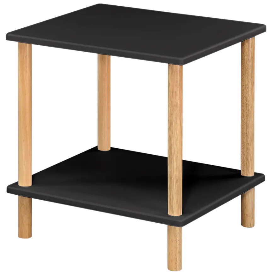 Konferenčný Stolík Gc7404 40x40x45 Čierna/Prírodná
