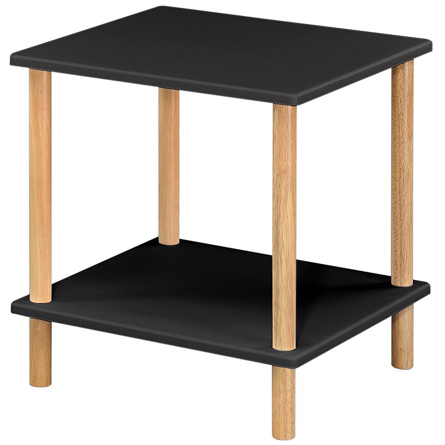 Konferenčný Stolík Gc7404 40x40x45 Čierna/Prírodná