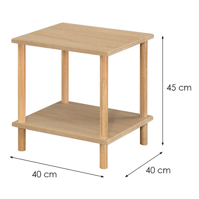 Konferenčný Stolík Gc7404 40x40x45 Sonoma/Prírodný,2
