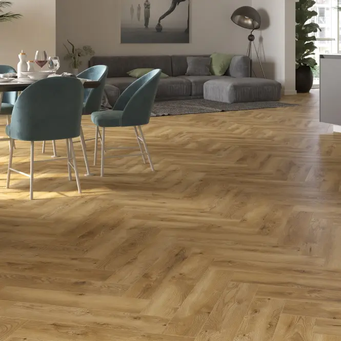 Laminátová podlaha vodeodolná Dub Calpe 8mm AC5 Herringbone WR 66934,5