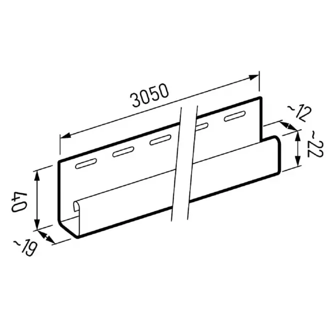 Štartovacia lišta J SV(P/PU)-15 Dub 3.05m
