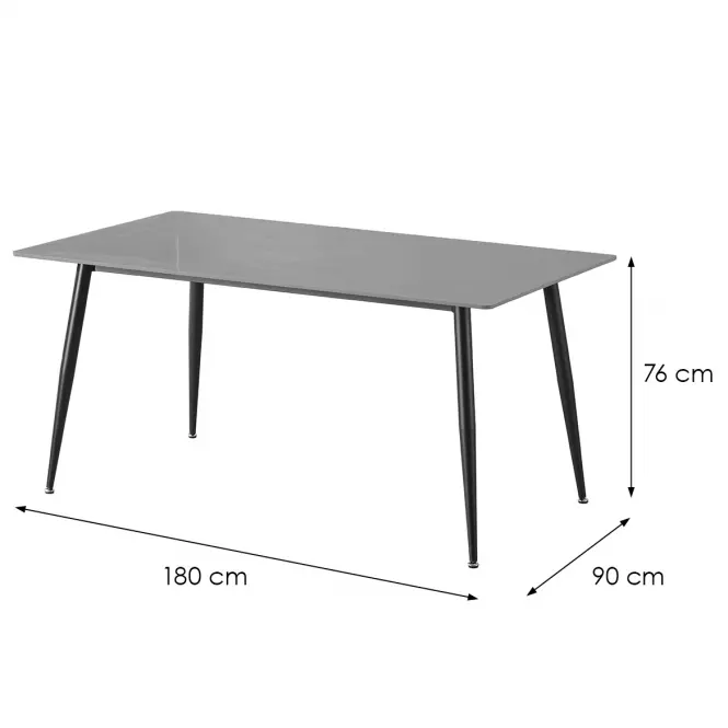 Stół Camilius 8356 Keramické/Čierna