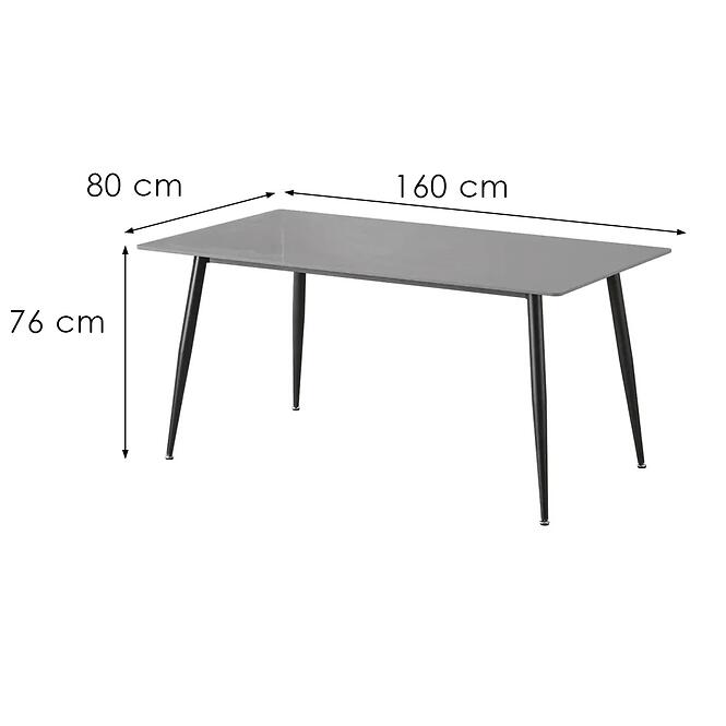 Stôl Camilius 8356 Keramické/Čierna,2