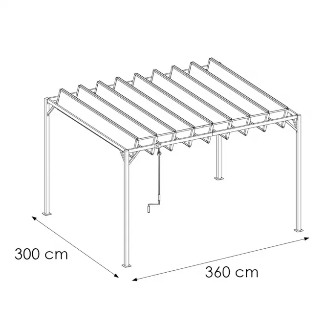 Zahradný pavilón / pergola YF-3866N 3x3.2m