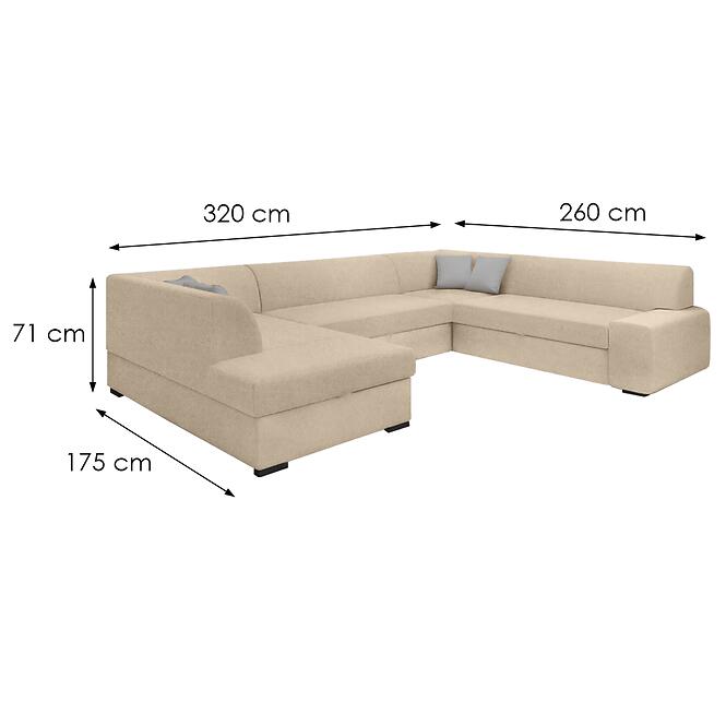 Rohová sedacia súprava Minos U Cloud 03 ľavý,4