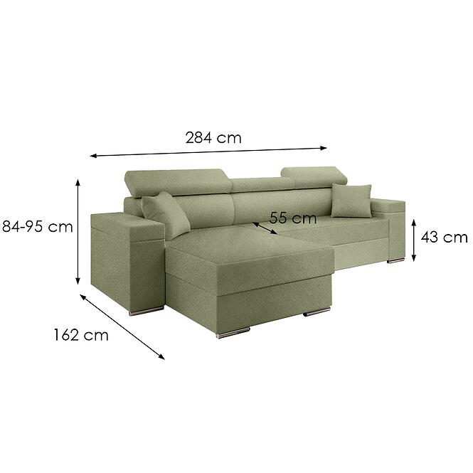 Rohová sedacia súprava Focus S Doha 8 ľavý,3